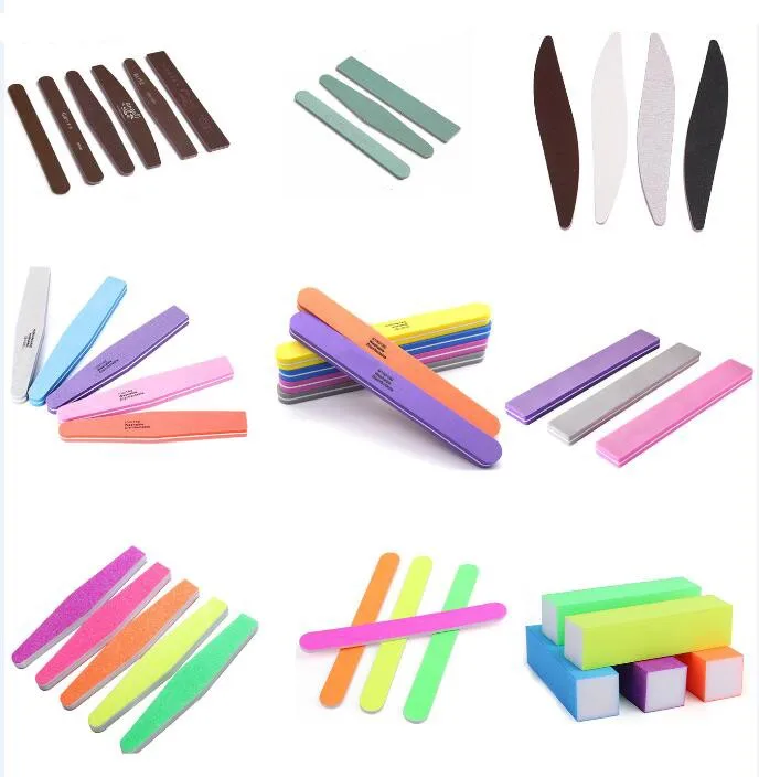 Grey Nail Files 100/180 Round Nail Art Acrylic Uv Christmas Nail File