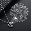 2019 Women Fashion Necklace 100 Language I Love You Statement Silver Necklace