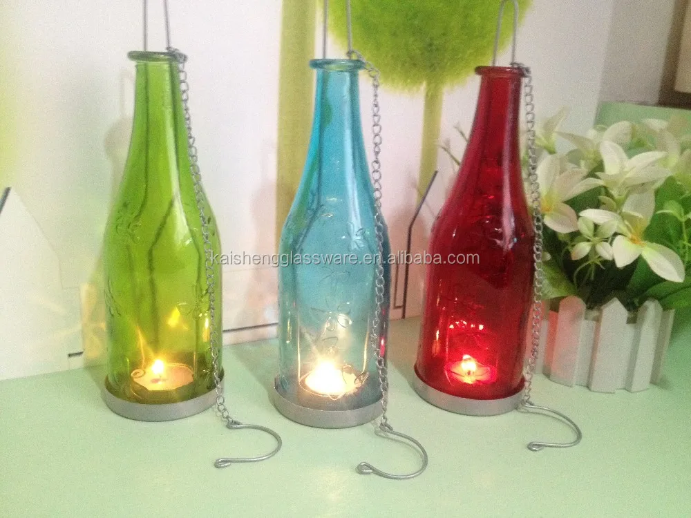 Wholesale Votive Glass Wine Bottle Candle Holder Insert With Metal Stand Buy Wine Bottle
