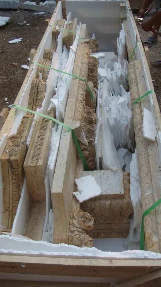 Hermosa Mano Tallado Mármol Blanco Chimenea Con Flor Tallas - Buy