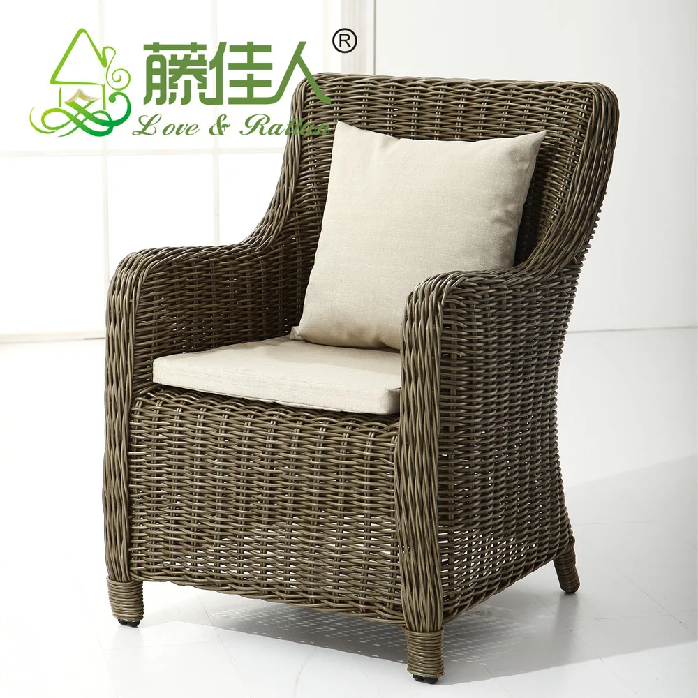 Outdoor 7pcs Resin Wicker Patio Furniture Dining Table And Chair Sets