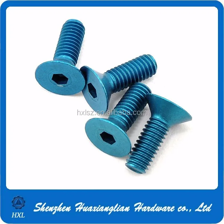 China Manufacture M2 M3 M4 M5 M6 Hexagon Socket Countersunk Head Anodized Aluminum Screws.jpg