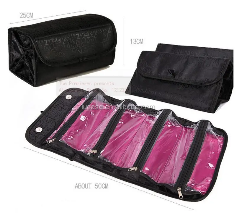 Travel Folding Hanging Roll Up Toiletry Bag For Make Up,Cosmetic,First