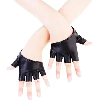 half palm leather gloves