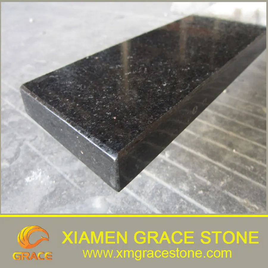 Beveled Edge Black Galaxy Quartz Granite Countertop Buy Black