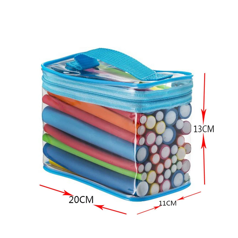 
42 Pcs/pack Flexible Foam Bendy Rollers Magic Flexi Rods Hair Rollers with PVC Gift Package 