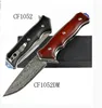 2019 hot selling bearing ball damascus knife hunting knife and handmade knife with red sandal wood handle