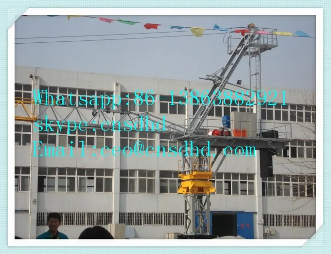 3t-25t luffing tower crane QTZ160 10t track traveling tower crane