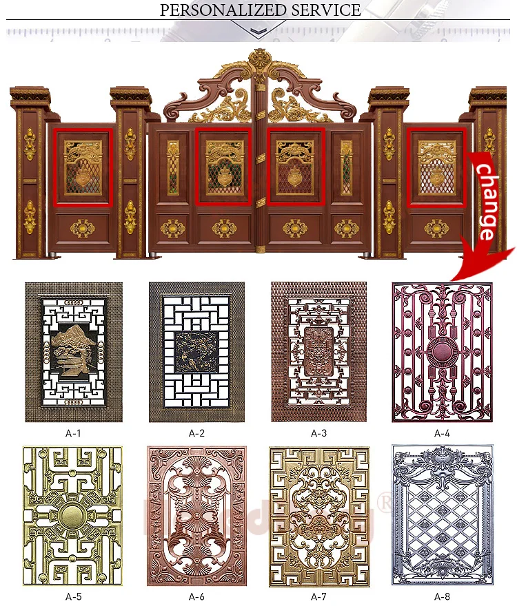 2017 Hot Sale Indian House Main Gate Designs/decorative Aluminum Farm