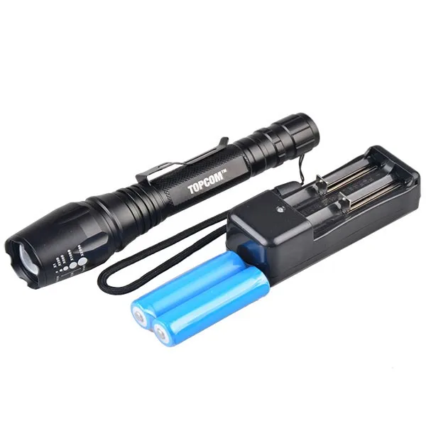 High Power 1800 Lumen Zoomable XM-L T6 LED Torch Zoom Lamp Flashlight