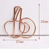 Rose gold Fruit cherry shape paper clips bookmarks