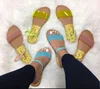 Sandals Woman 2019 New European and American Flat-heeled Slippers Fashion Patterns Transparent Sandals Beautiful Color