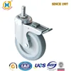 Good Quality 4" White TPR Industrial Caster Wheels Swivel With Break and Lock