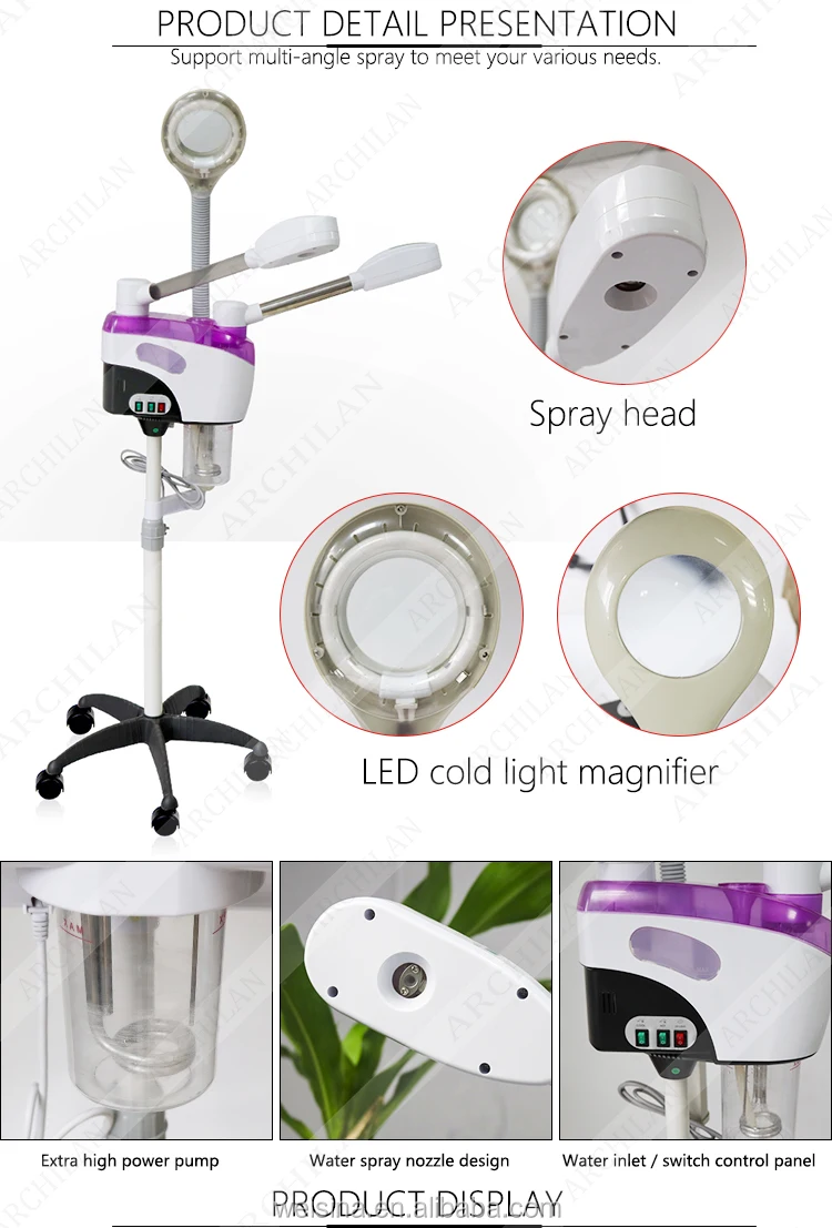 Hot sale professional digital hair spa beauty facial steamer