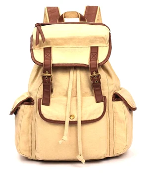 natural canvas backpack