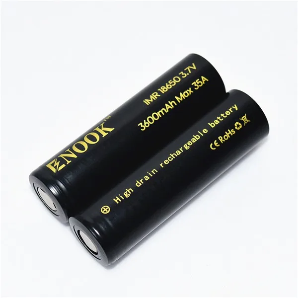 Nice Price For Enook 18650 3600mah 35a 3.7v Battery Lion Rechargeable ...