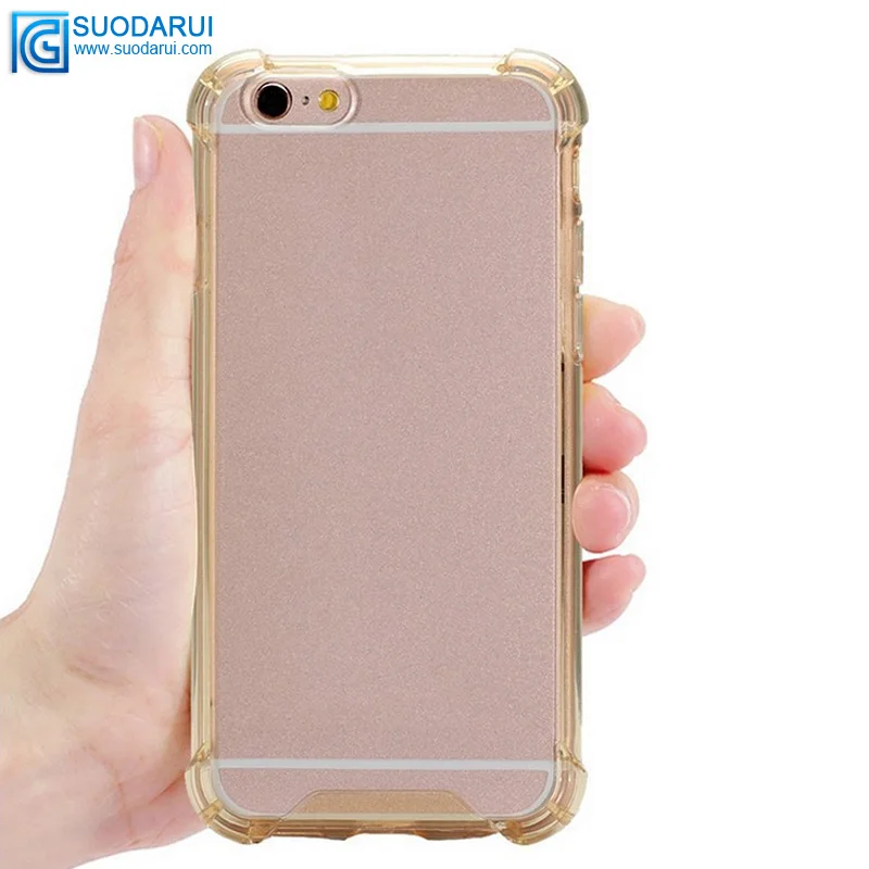 Not Turn yellow! Shockproof angle TPU + PC hybrid Transparent back case cover for iphone 7