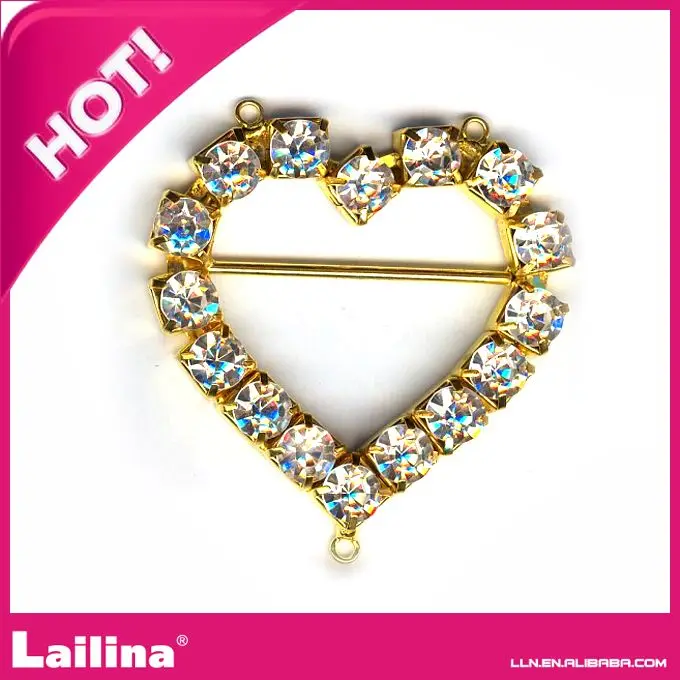 gold plated heart shaped slider