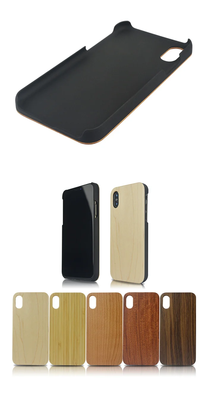 Natural Wood Book Mobile Phone Case Wooden Cell Phones Cover 6 6s 6splus 7 8 X Cases for iPhone for iPhone X Case for iPhone