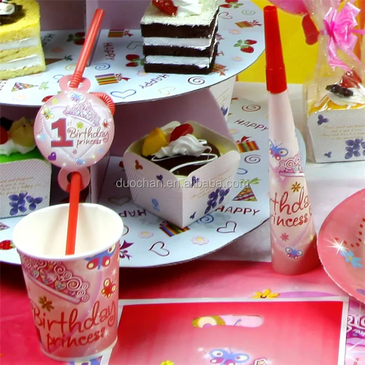 2018 Wholesale Paper Theme Birthday Party Supplies For Kids Buy