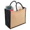 wholesale eco natural Plain Eco Jute Wide Gusset Tote shopping bag
