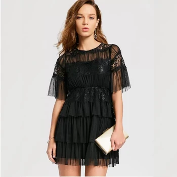 layered cocktail dress