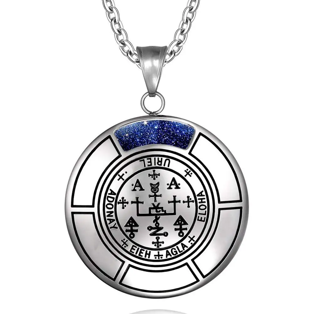 Archangel Uriel Sigil Love Couples White Simulated Cats Eye Simulated Onyx Brown Leather Tag Bracelets