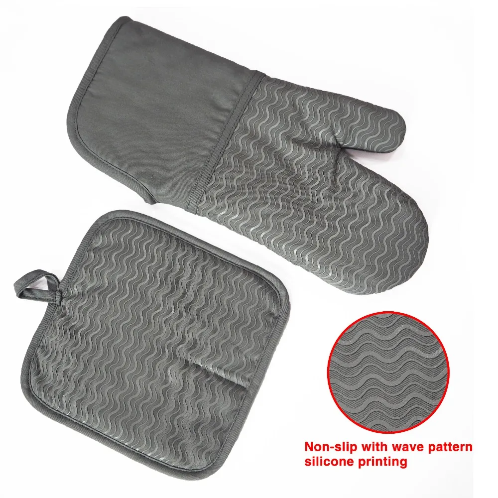 Home Kitchen Baking Silicone Printed Glove Nonslip Heat Resistant