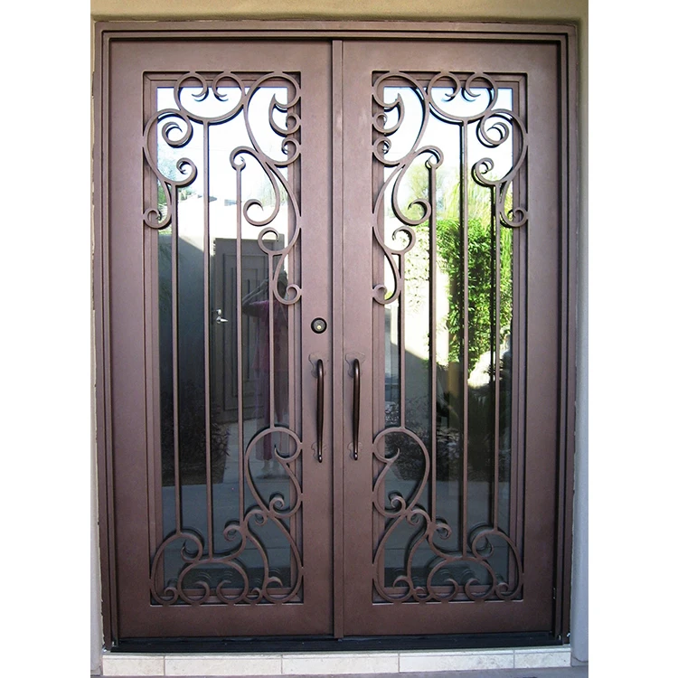 Front Exterior Modern Steel Security Iron Door American Standard