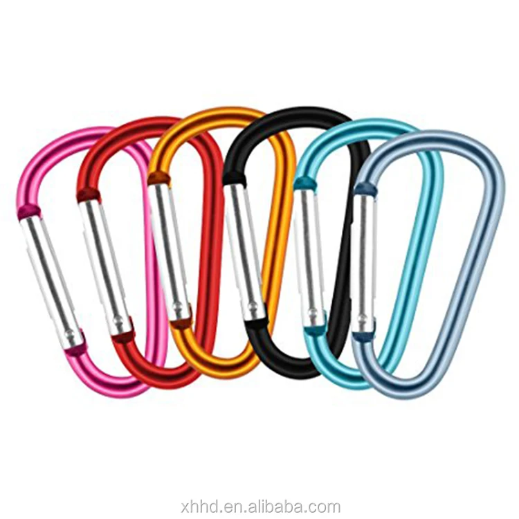 Small Circle Metal Carabiner Hook Spring Snap Round Keychain Carabiner