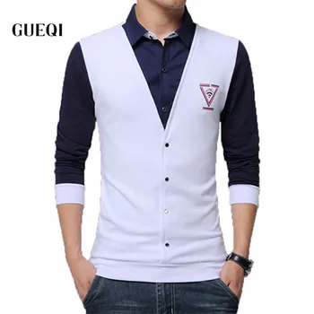 False Two Shirt Men 2016 New Trend Fashion Casual Men Shirts Long ... False Two Shirt Men 2016 New Trend Fashion Casual Men Shirts Long ...