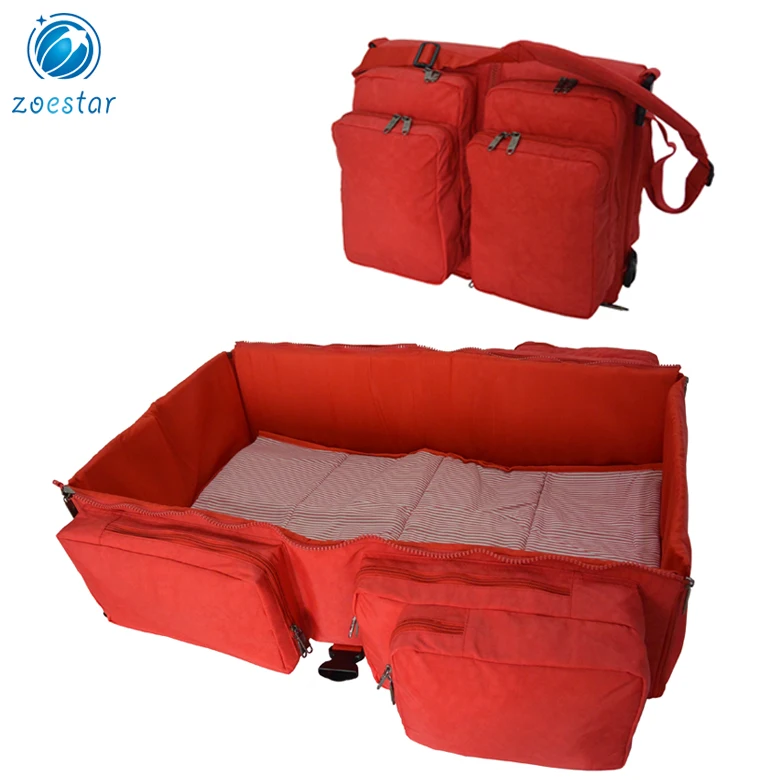 3 In 1 Baby Travel Carry Cot Bag Tote Diaper Bag Bed Nappy Infant Carrycot Crib Cot Portable