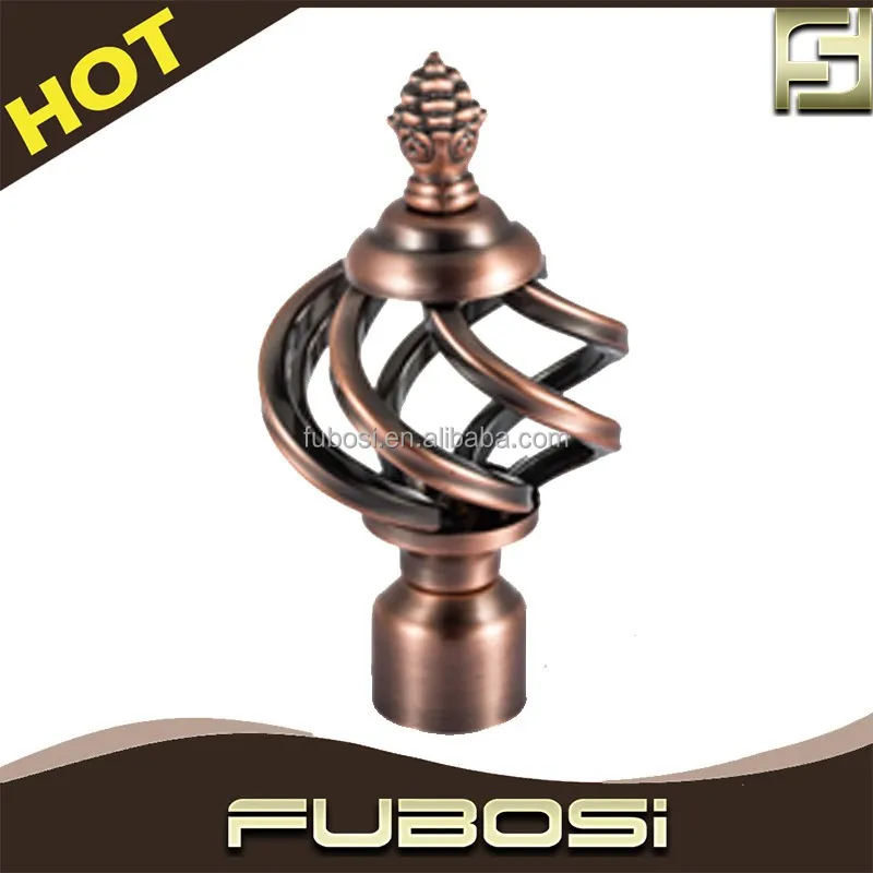 Large Curtain Rod Finials Windows Wrought Iron Curtain Rods