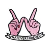 Custom made finger shape embroidery patches iron on cartoon patch