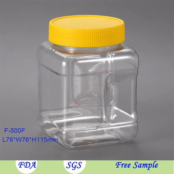 500ml Square Plastic Salt Bottle 