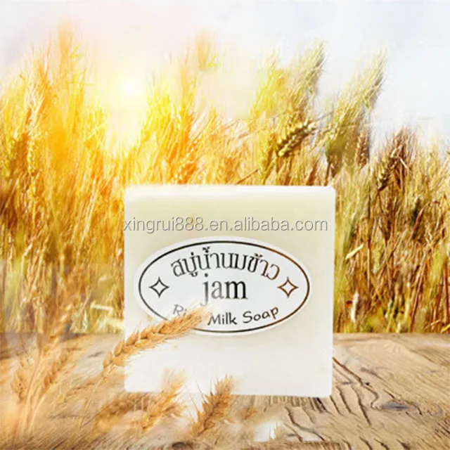 60g handmade Thailand rice soap JAM rice milk  brightening soap
