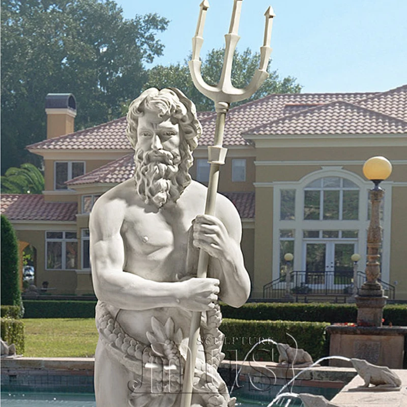 Garden Decoration Antique Marble Poseidon Sculpture - Buy Antique