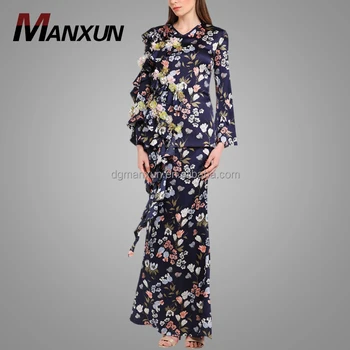 Fashion Desain Baju Kebaya Modern Paling Indah Pencetakan Elegan Muslim Abaya Desain Baju Kurung Buy Desain Baju Kebaya Moderndesain Muslim