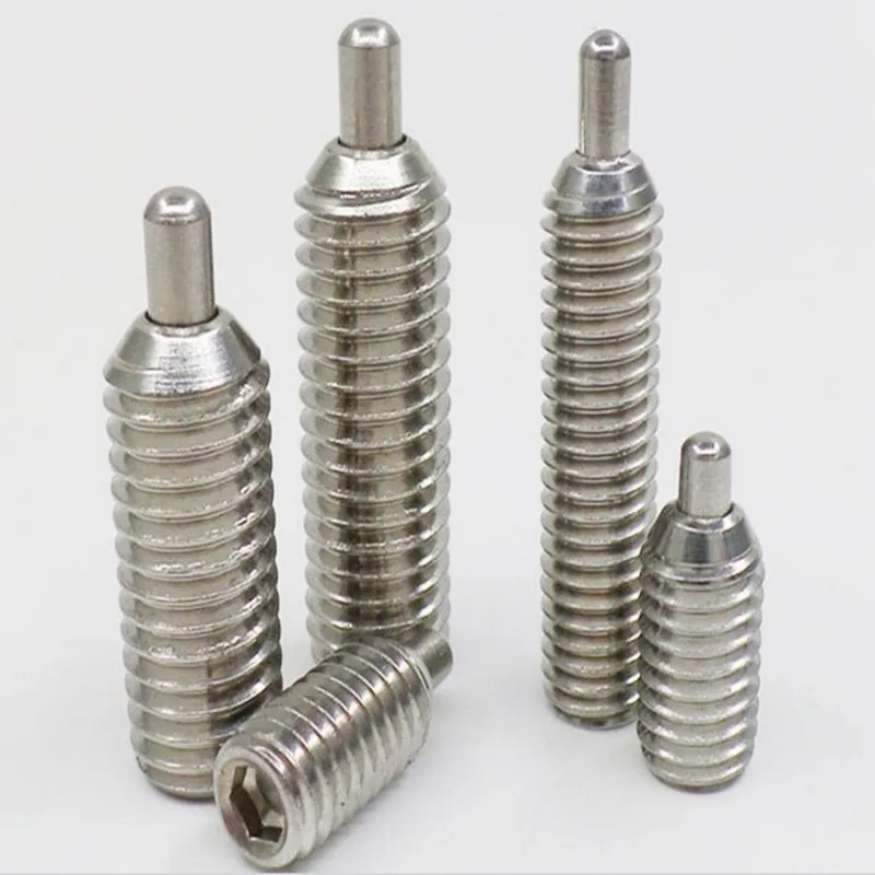 High Quality M3 M4 M5 M6 M8 M10 M12 Hex Socket Spring Loaded Pin Plunger Stainless Steel 304