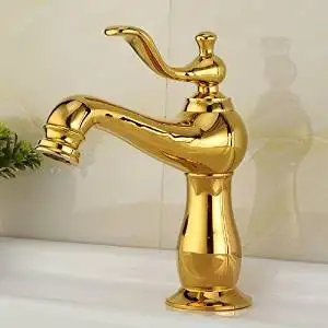 Furesnts Modern home kitchen and bathroom faucet European gold Mixer Faucets Kitchen Bathroom sink Faucets wash basin mixer Sink Faucets,(Standard G 1/2 universal hose ports)