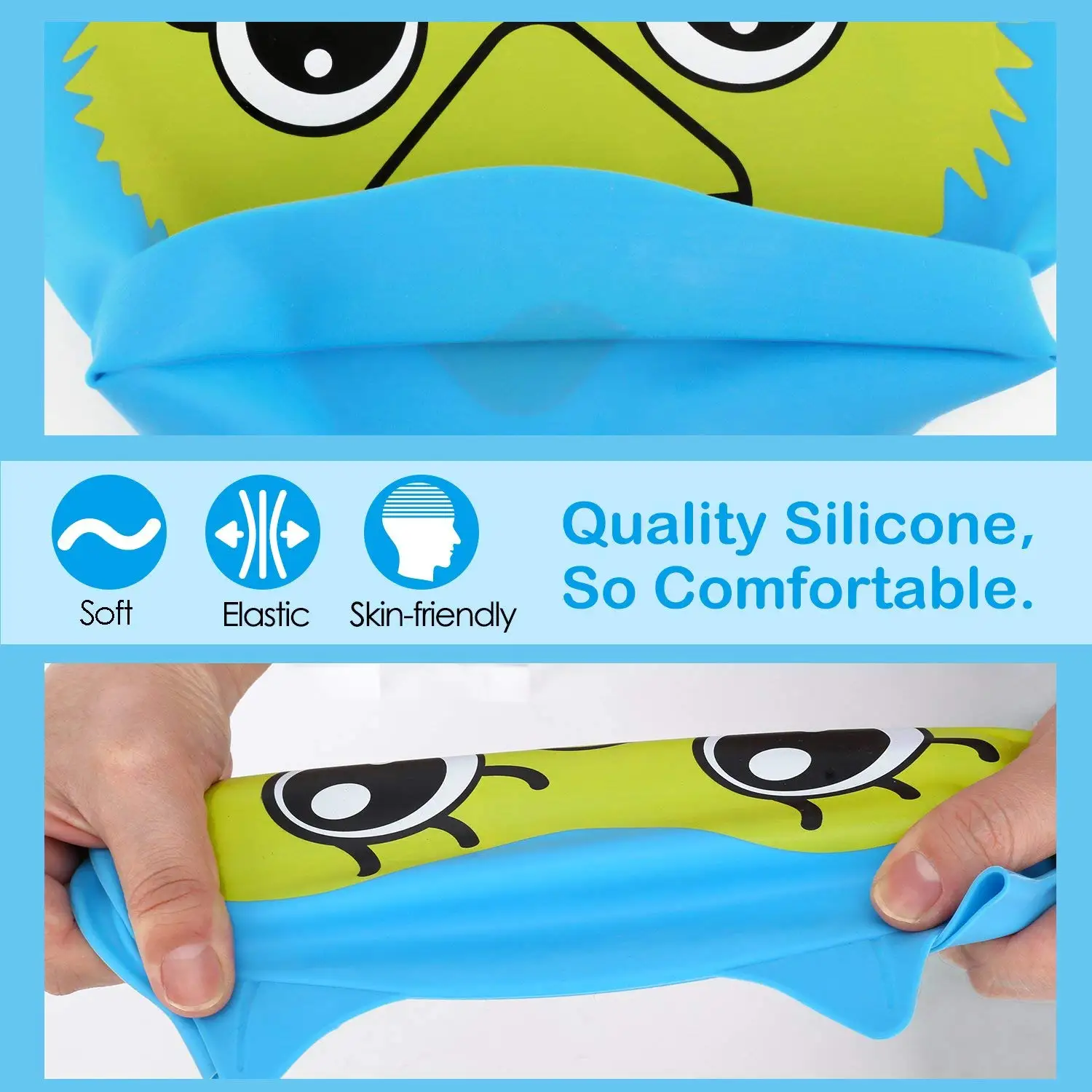 Tinggi Elastis Silikon Tahan Air Berenang Topi Untuk Anak Anak Anak Laki Laki Girlslovely Gaya Kartun Lucu Topi Renang Buy Silikon Berenang Topi