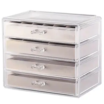 2018 New Products 4 Drawers 25 Grids Velvet Lining Multi Use Clear