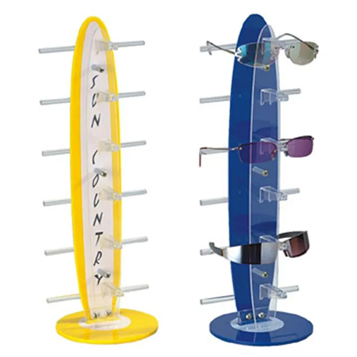 Custom Cheap Fashion White Rotating Sunglasses Display Stand Plexiglass