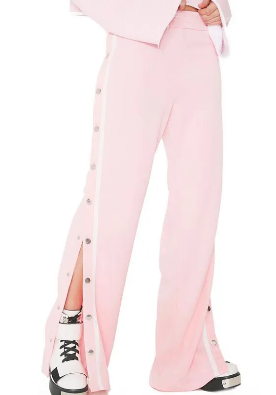 snap track pants womens