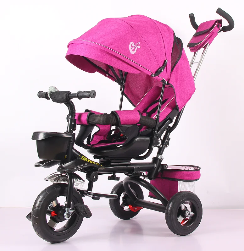 High Quality Softtextile Tricycle Children Baby With Push Handle/china