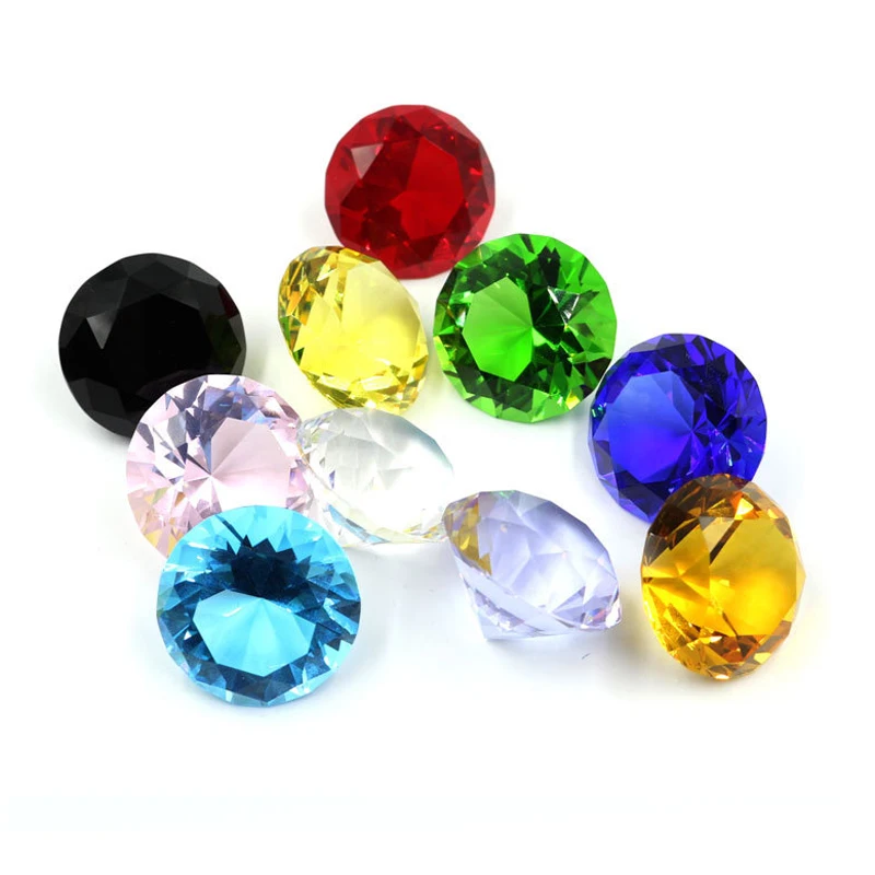 Wholesale Cheap Glass Diamonds Paperweights Clear 60mm 80mm K9 Crystal ...