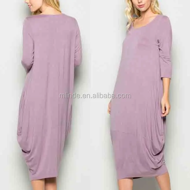 women's three quarter sleeve dresses