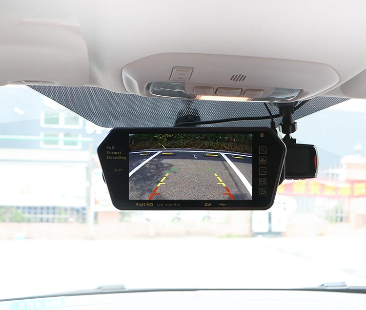 Yoelbaer Car Rear View Mirror LCD Monitor MP5 Player Car 7 Inch