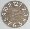 Large Galvanized Numbers Wood Clock ,Wood Wall Art Collection Oversize Aged Rustic Wall Clock. Oversize wooden wall clock