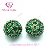Brass Setting Customized Round Gemstone Beads for Jewelry Making